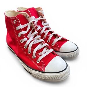 Converse Chuck Taylor All Star High Top Sneakers Unisex Red Good Canvas Classic